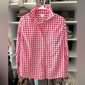 I Crew gingham check ladies button down